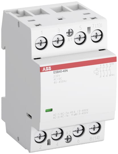 ESB40-22N (Tesisat Kontaktörü 230AC/DC,40A(AC1),2N/A+2N/K)