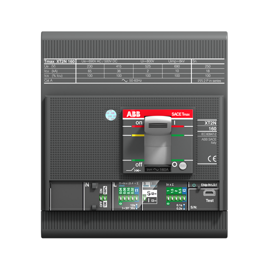 XT2N 160, Ekip LS/I, In=10A, 4p (4X10A 36kA Elektronik Korumalı Termik Manyetik Şalter )