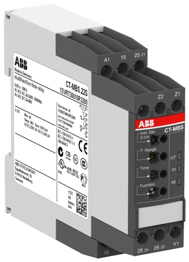 CT-MBS.22S   (10 Fonksiyonlu, 10 Zaman Aralığı, 0.05 s-300 saat, 2A/K Kontak,   24-48V DC, 24-240V AC)