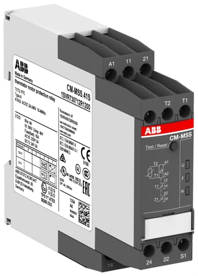 CM-MSS.41S (Termistör Röleleri Res & Test But, Kısa Dev İzl, Oto Res, 1 Kna, 2A/K Kon, 24-240V AC/DC  (ATEX))