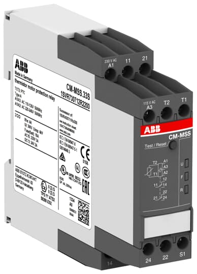 CM-MSS.33S (Termistör Röleleri Reset Butonu, Kısa Devre İzleme, 2A/K Kontak, 220-240V AC)