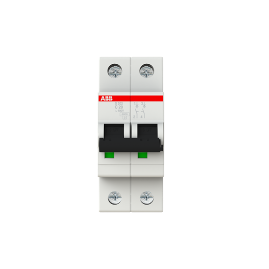 S202-C20 (2X20A - 6kA - C Tipi Anahtarlı Otomatik Sigorta)