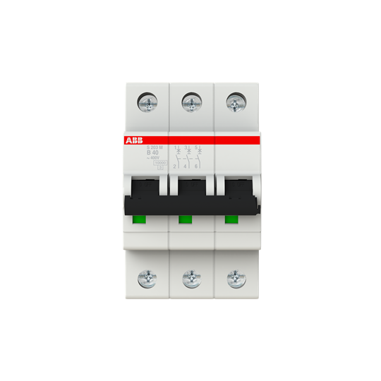 S203M-B40 (3X40A - 10kA - B Tipi Anahtarlı Otomatik Sigorta)