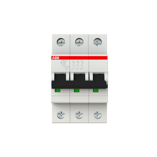 S203M-B50 (3X50A - 10kA - B Tipi Anahtarlı Otomatik Sigorta)