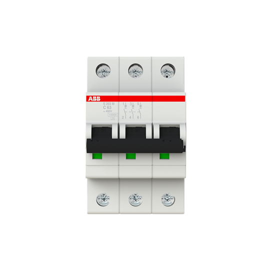 S203M-C63 (3X63A - 10kA - C Tipi Anahtarlı Otomatik Sigorta)