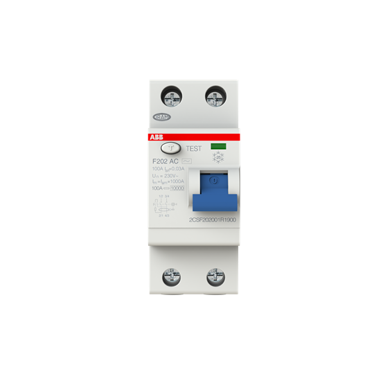 F202 AC-100/0.03 (2X100A (30mA) Kaçak Akım Koruma Şalteri)