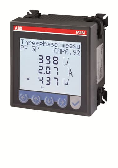 M2M LV Modbus (AG Şeb. İçin Modbus RTU Hab., RS485, 2 Dig. Çıkış En. Analizörü 96X96)