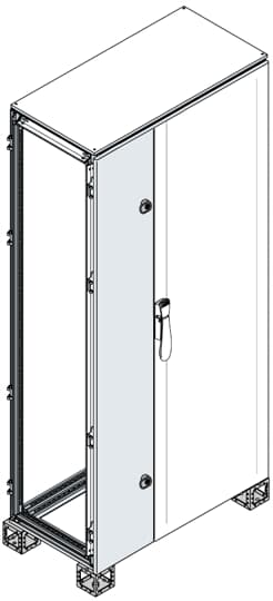 Düz Çift Kapı Uygulaması, 1800X200 (IS2 - Dikili Tip Modüler Pano İçin (IP65))