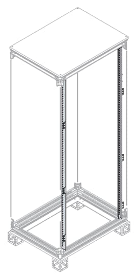 DIN rayı fonksiyonel çerçeve (2‘li set), 2200 (IS2 - Dikili Tip Modüler Pano İçin (IP65))