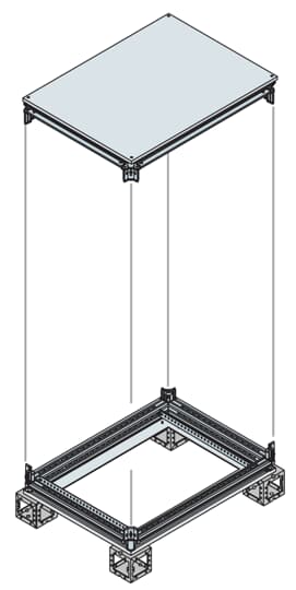 Taban ve Tavan Modülü, 1000X400 (IS2 - Dikili Tip Modüler Pano İçin (IP65))