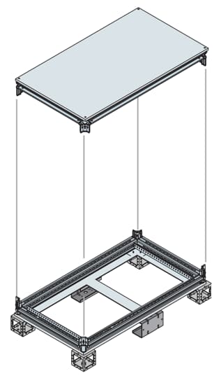 Taban ve Tavan Modülü, 1200X400 (IS2 - Dikili Tip Modüler Pano İçin (IP65))