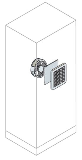 Filtreli fan - 230V, 20W, 57m3/h  (Sıcaklık Kontrol Üniteleri IP54)