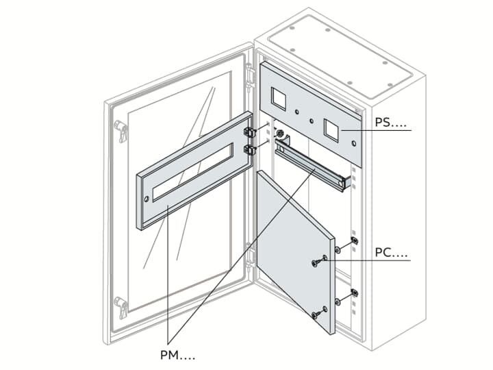 Düz ön yüz plakası, 370X800 (SR-Duvar Tipi Monoblok Pano İçin (IP65))